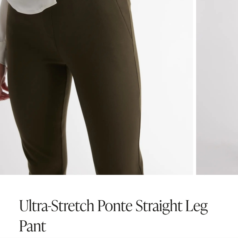 Quince STRAIGHT LEG Ultra Stretch Ponte BLACK - Picture 4 of 11